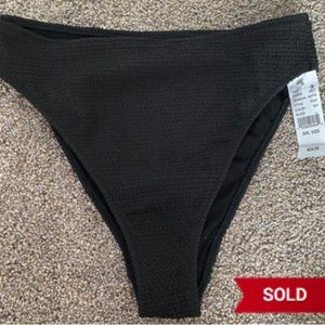 Black High Waisted Bikini Bottom